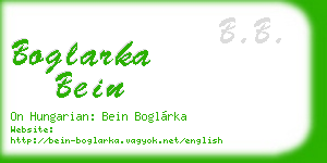 boglarka bein business card